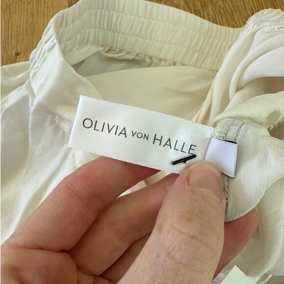 Olivia Von Halle Pyjama Bottoms Coco Size 2 Ivory Black - Picture 4 of 8
